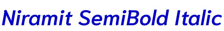 Niramit SemiBold Italic フォント